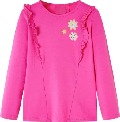 Produktbild von "2026 Promotion" Kinder-Langarmshirt - Gute Qualität - Dunkelrosa 104 - Langarmshirts MM304