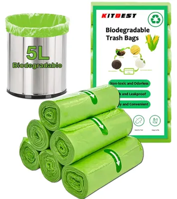 Imagen del producto de Bolsas de basura - Biodegradables - 5 litros - 120 unidades - Verde