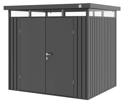 Produktbild von GFP Primeyard Gerätehaus Metall Gartenhaus 210x180x205 cm Geräteschuppen anthrazit