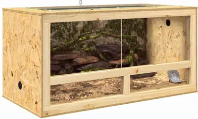Produktbild von (Design 2026） Terrarium Braun 100 x 50 x 50cm OSB - HOMMIE 945378 - Terrarien