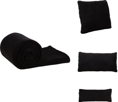 Produktbild von Betz ROMANIA 1 Stück Kuscheldecke oder Kuschelkissen mit Füllung in verschiedenen Größen Farbe schwarz Größe - 140x190 cm