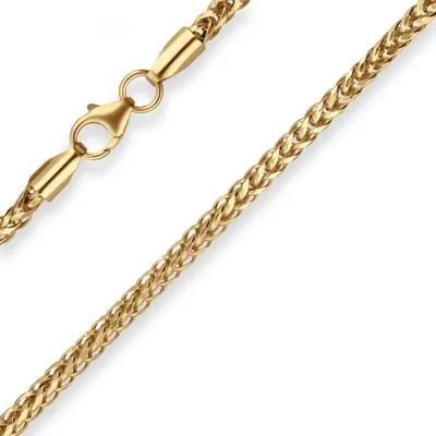 Produktbild von 2mm Armband Zopfkette Goldarmband Armschmuck aus 585 Gold Gelbgold 19cm