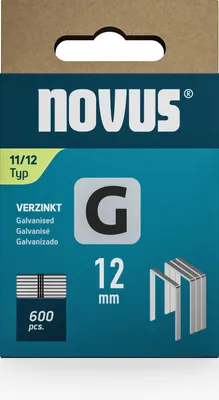 Produktbild von NOVUS TOOLS Flachdrahtklammern Typ 11, 12 mm, 600 Stück, Tackerklammern
