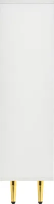 Immagine prodotto di Scarpiera moderna Sweiko, scarpiera bianca con frontale lucido e luce LED a 16 colori (80 x 25 x 96 cm)