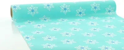 Produktbild von Sovie HOME Weihnachtstischläufer Snowflakes in Türkis-Blau aus Linclass® Airlaid 40 cm x 4,80 m, 1 Stück