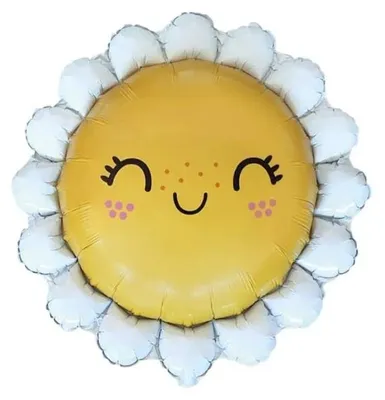 Zdjęcie produktu dla Balon foliowy Uśmiechnięta Stokrotka 60cm - Flexmetal