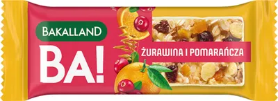 Zdjęcie produktu dla Bakalland Baton Ba! z Żurawiną i Pomarańczą 40 g