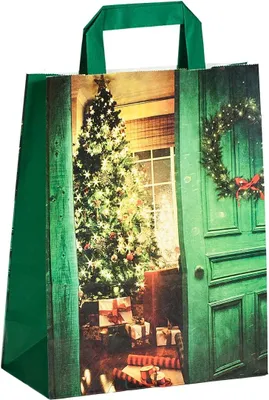 Immagine prodotto di Sacchetti di carta kraft, 22x10x28 cm, confezione da 50 pezzi, sacchetti regalo per Natale