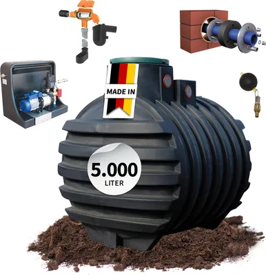Produktbild von 4rain MONO Erdtank-Paket 5000 Liter Haus-Premium