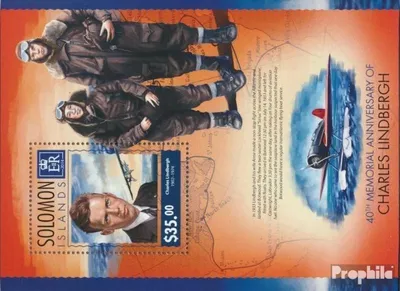 Produktbild von Briefmarken Salomoninseln 2014 Mi Block 294 (kompl. Ausg.) postfrisch Karl Lindbergh