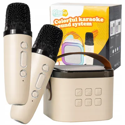 Zdjęcie produktu dla Zestaw karaoke dla dzieci 2 mikrofon bezprzewodowy głośnik przenośny PLAYIO