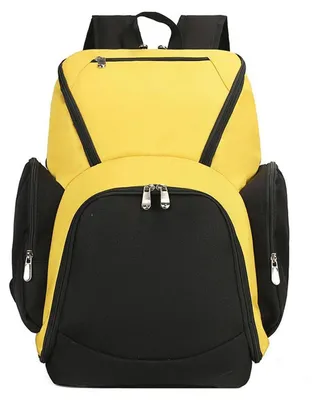 Produktbild von Sportrucksack mit Ballfach und Schuhfach Schwarz Gelb 32x19x45cm