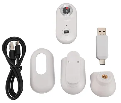 Obrázek produktu pro Kamera na palec 1080p, 2 MP, bezdrátová, s WiFi, magnetická, akční kamera na tělo pro outdoorová dobrodružství, každodenní natáčení, bílá