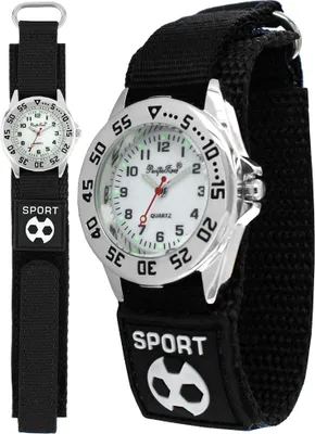 Produktbild von Pacific Time Armbanduhr Jungen Kinderuhr Fußball Klettverschluss wasserdicht 87415