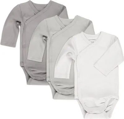 Produktbild von LaLoona Wickelbody Langarm 3er Pack - Natur