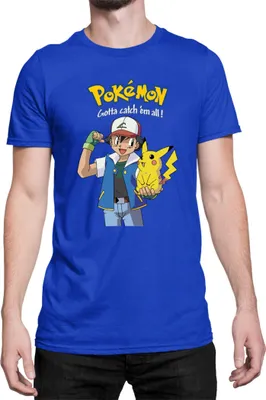 Immagine prodotto di Maglietta da uomo Japan Manga Anime Comics Pokemon 012, Man 3XL , Bleu