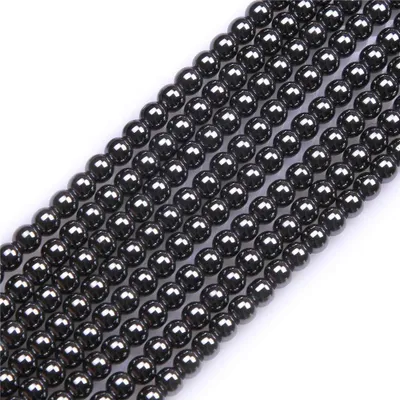 Productafbeelding van 4mm Niet-Magnetische Zwarte Hematiet Ronde Edelsteen Kralen voor Sieraden Maken