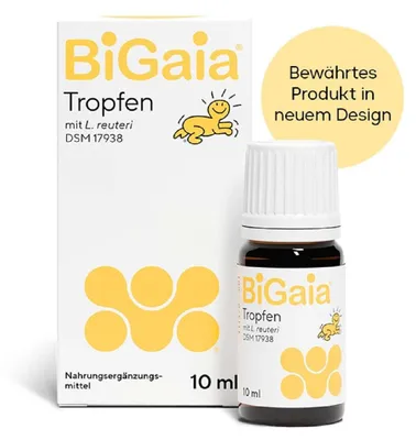 Immagine prodotto di BiGaia, gocce contenenti *L. reuteri*, flacone da 10 ml