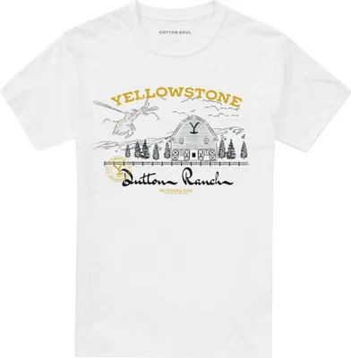 Obrázek produktu pro Yellowstone - Tričko "Dutton Ranch" pro muže/dámy Uni TV28043 (3XL) (Bílá)