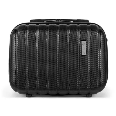 Produktbild von Solier Hartschalen Reisekoffer, Gepäck, Reisekosmetikkoffer, Handgepäck, XS-Koffer 11 L schwarz