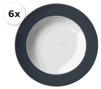 Produktbild von Suppenteller 22cm 6er Set Doppio anthrazit