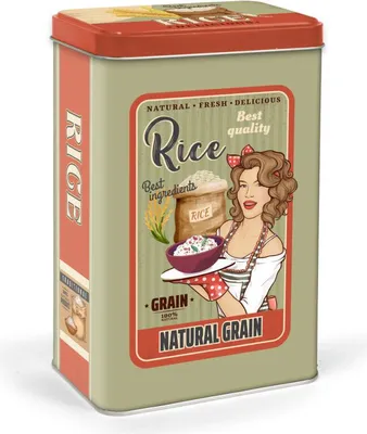 Obrázek produktu pro Kovová plechovka Quttin RICE (12 kusů)