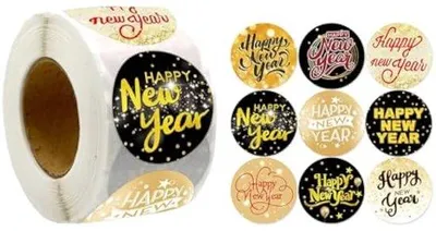 Immagine prodotto di Etichette adesive rotonde per confezioni regalo e biglietti di Natale