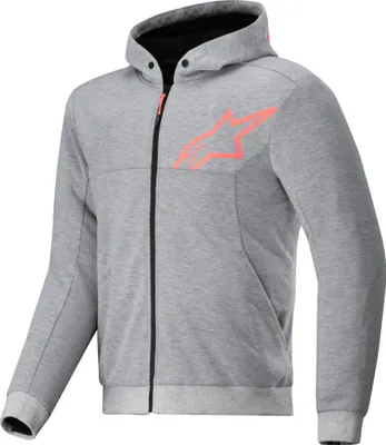 Produktbild von Alpinestars Chrome V2 Sport Motorrad Zip Hoodie, grau/rot, L