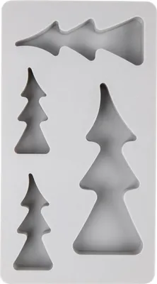 Produktbild von Rayher Silikon Gießform Tannenbäume 4 Motive Weihnachten 14.5x26x2cm