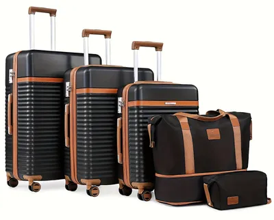 Image de Ensemble de valises - Valises de voyage - Ensemble de bagages - Valises rigides - Sac de voyage - Tailles : 20, 24 et 28 pouces - Coque rigide en ABS