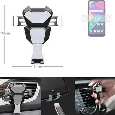 Produktbild von K-S-Trade Lüftungshalterung kompatibel mit LG Electronics Phoenix 5 kompakte Handy-Halterung Lüftungsschlitz Lüftungsgitter Autohalterung KFZ