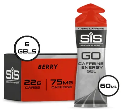 Produktbild von Science in Sport GO Isotonic Energy Gel + Caffeine Berry 6 x 60 ml