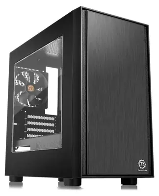 Produktbild von Thermaltake Versa H17 Window, Micro Tower, PC, Schwarz, micro ATX, Mini-ITX, SPCC, 15,5 cm