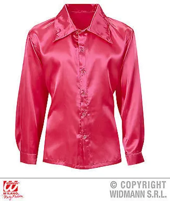 Produktbild von Discohemd 70er Jahre Pink aus Satin S