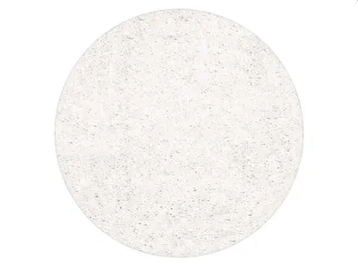 Produktbild von Spirella Badteppich Badematte Duschvorleger Mikrofaser Hochflor | flauschig | rutschhemmend | geeignet für Fußbodenheizung |60 cm Rund | Weiß