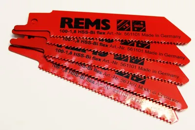Obrázek produktu pro Rems Sägeblatt (100-1,8, 5 Stück, HSS-Bi flex, für Metall) 561101 R05