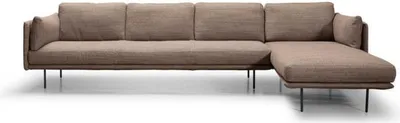 Produktbild von Braun Ecksofa L-Form Sofa Couch Design Polster Modern Textil Wohnzimmer PRIANERA