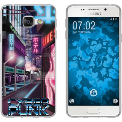 Produktbild von PhoneNatic Case kompatibel mit Samsung Galaxy A3 (2016) A310 Silikon-Hülle Retro Wave Cyberpunk.01 M4