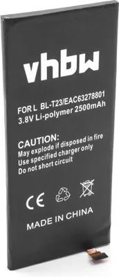 Produktbild von vhbw Akku kompatibel mit LG X Cam, X Cam 4G Handy Smartphone Telefon (2500 mAh, 3,85 V, Li-Polymer)