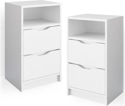 Obrázok produktu pre Nočný stolík Vicco Ruben biely Súprava 2, Model 34399