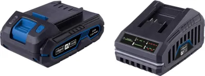Immagine prodotto di Scheppach Starter-Kit 2.0 SBSK2.0 | incl. batteria da 20 V / 2,0 Ah e caricabatterie da 2,4 A / 65 W | Serie Scheppach IXES 20-Volt