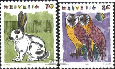 Produktbild von Briefmarken Schweiz 1991 Mi 1436A-1437A (kompl.Ausg.) postfrisch Freimarken