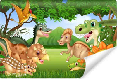 Produktbild von Muralo Vlies Fototapete DINOSAURIER Pflanzen Natur für Kinderzimmer Br. 104cm x Hö. 70.5cm