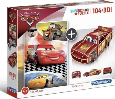 Zdjęcie produktu dla Clementoni Cars, 104 szt., Telewizja/filmy, 6 lat(a)