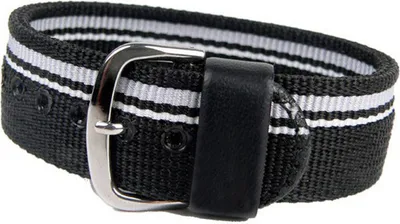 Produktbild von Casio Ersatzband Uhrenarmband Textil Band Durchzugsband schwarz 20mm für BG-1006