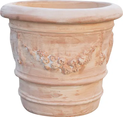 Produktbild von Vase Terrakotta 50 x 44 x 50 cm – große handgefertigte Terrakotta-Vasen – dekorativ und funktional – Deko-Vase