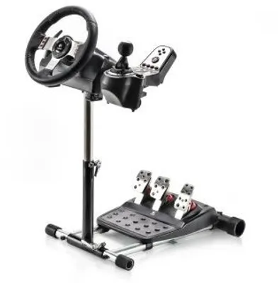 Produktbild von Wheel Stand Pro G27 DELUXE V2, Lenkrad + Pedale, Kabelgebunden, Schwarz, Grau, Kabel
