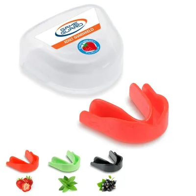 Produktbild von GameGuard Zahnschutz für Erwachsene – Mundschutz mit Geschmack (Erdbeere) für Kampfsport, Hockey & Rugby – Einfach anpassbar – Mundschutz / Beißschien