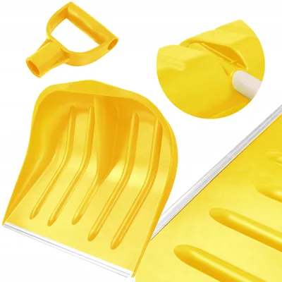 Obrázek produktu pro Edger Pevná lopata na sníh široká s D-rukojetí žlutá