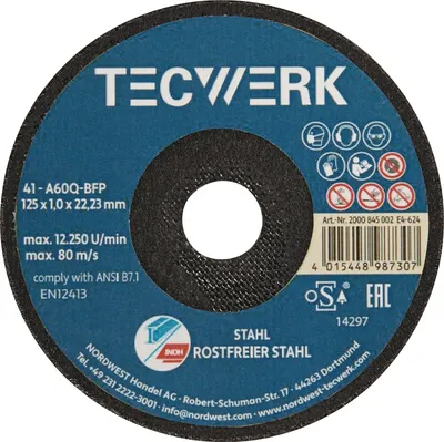 Produktbild von Premium-Trennscheibe 2in1 D125x1mm gerade INOX/Stahl Bohrung 22,23 mm